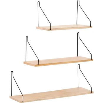 Wood & Iron Wall Mounted Shelf 1