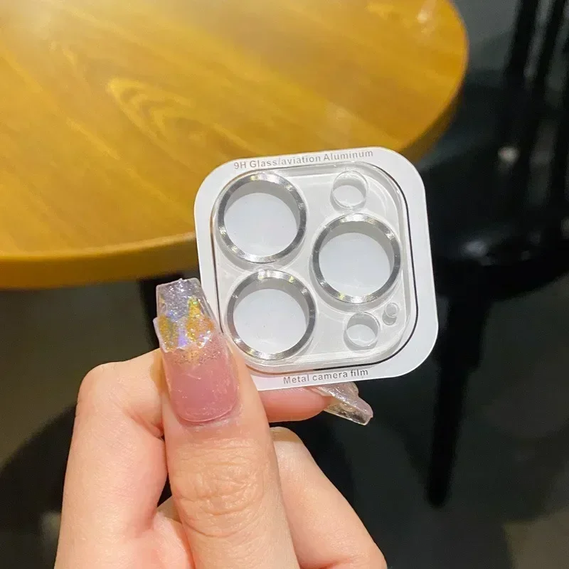 Premium Metal Ring Tempered Glass Camera Lens Protector Film
