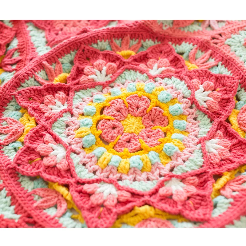 Susan's Family 134*134cm Handmade Crochet Blanket Diy Kit Original Hand  Hooked Crochet Blanket Cushion Bay Window Blanket - Diy Knitting -  AliExpress
