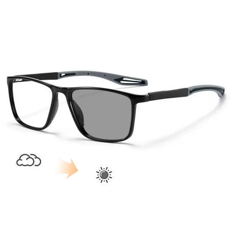 Occhiali Miopia Quadrati Anti Luce Blu Fotocromatici TR90 Ultraleggeri - Modello A110