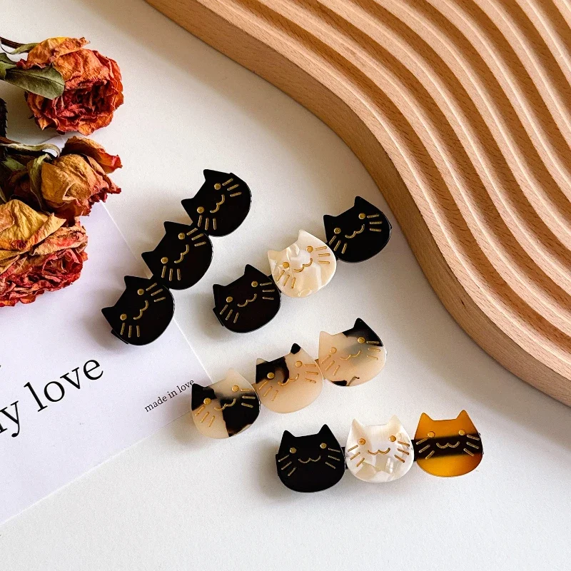 じゃれねこチャンとハート　ヘアクリップ　ヒョウ柄 じゃれねこチャンとハート ヘアクリップ ヒョウ柄 じゃれねこちゃん