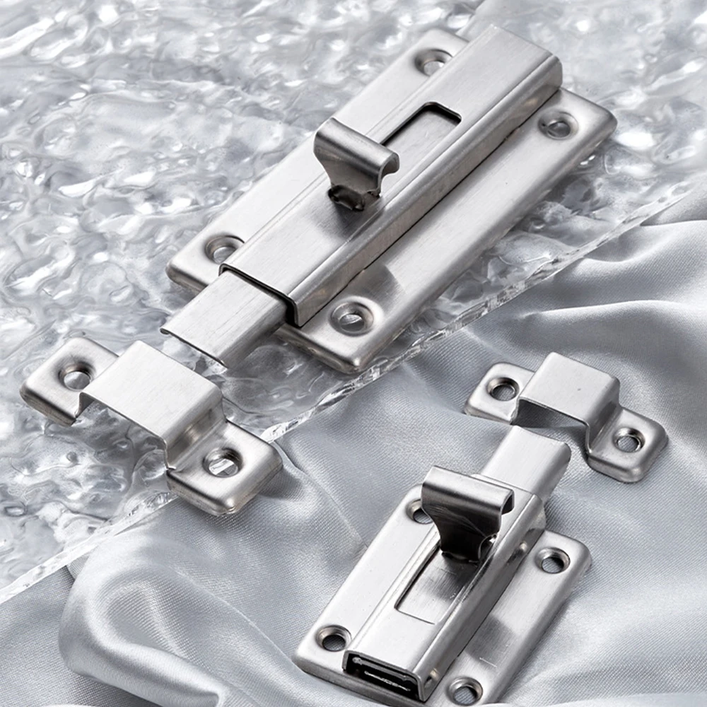 Chiavistello Scorrevole 2,5 Pollici - 2 Pezzi Per Porte In Legno - Bullone Di Sicurezza In Acciaio Inox