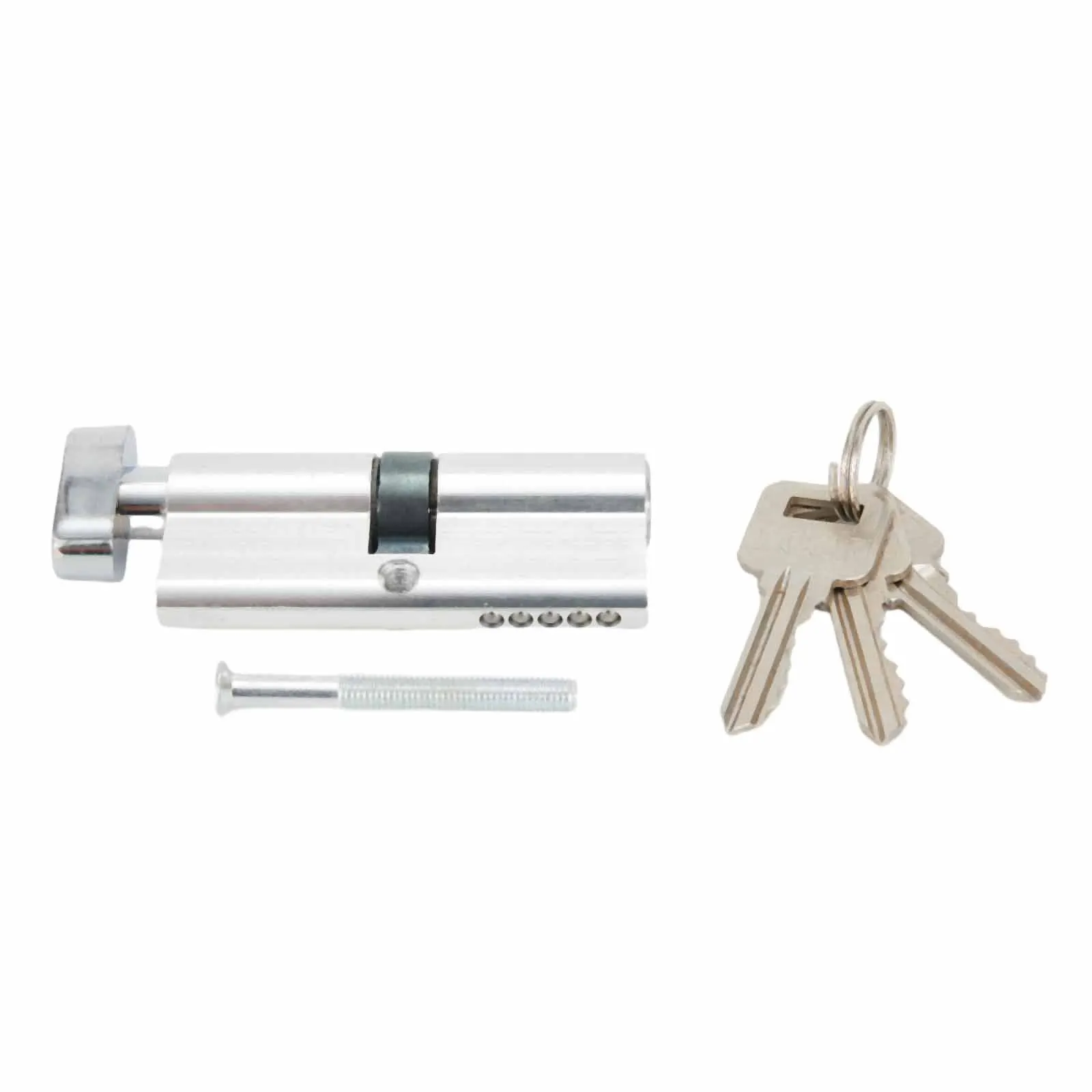 1 Set Thumb Turn Cylinder Barrel Door Lock UPVC Anti Pick 35/35 With 3 Keys Kit Aluminum Humbturn Locks