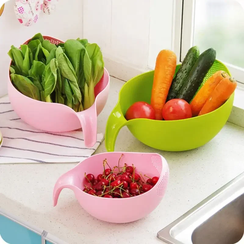 

Rice Washing Filter Strainer Basket Colander Sieve Fruit Vegetable Bowl Drainer Cleaning Tools Kitchen Kit Gadgets Accessories