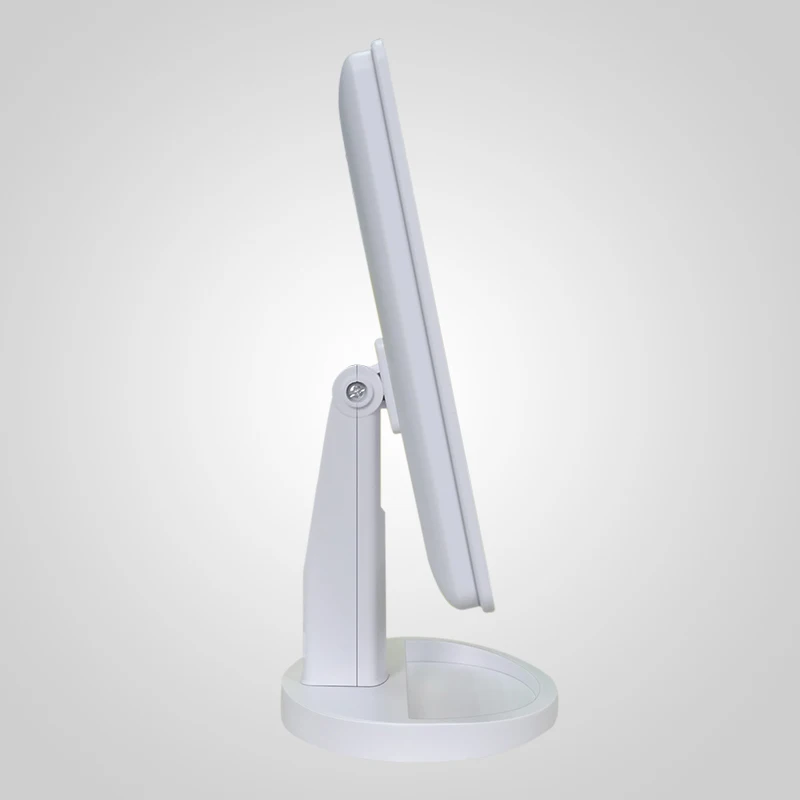 Missmeeca 스마트 LED 화장대 거울 ? 180 °   터치 컨트롤, 3색 조광 조명, USB 충전 및 저장 공간으로 조절 가능)