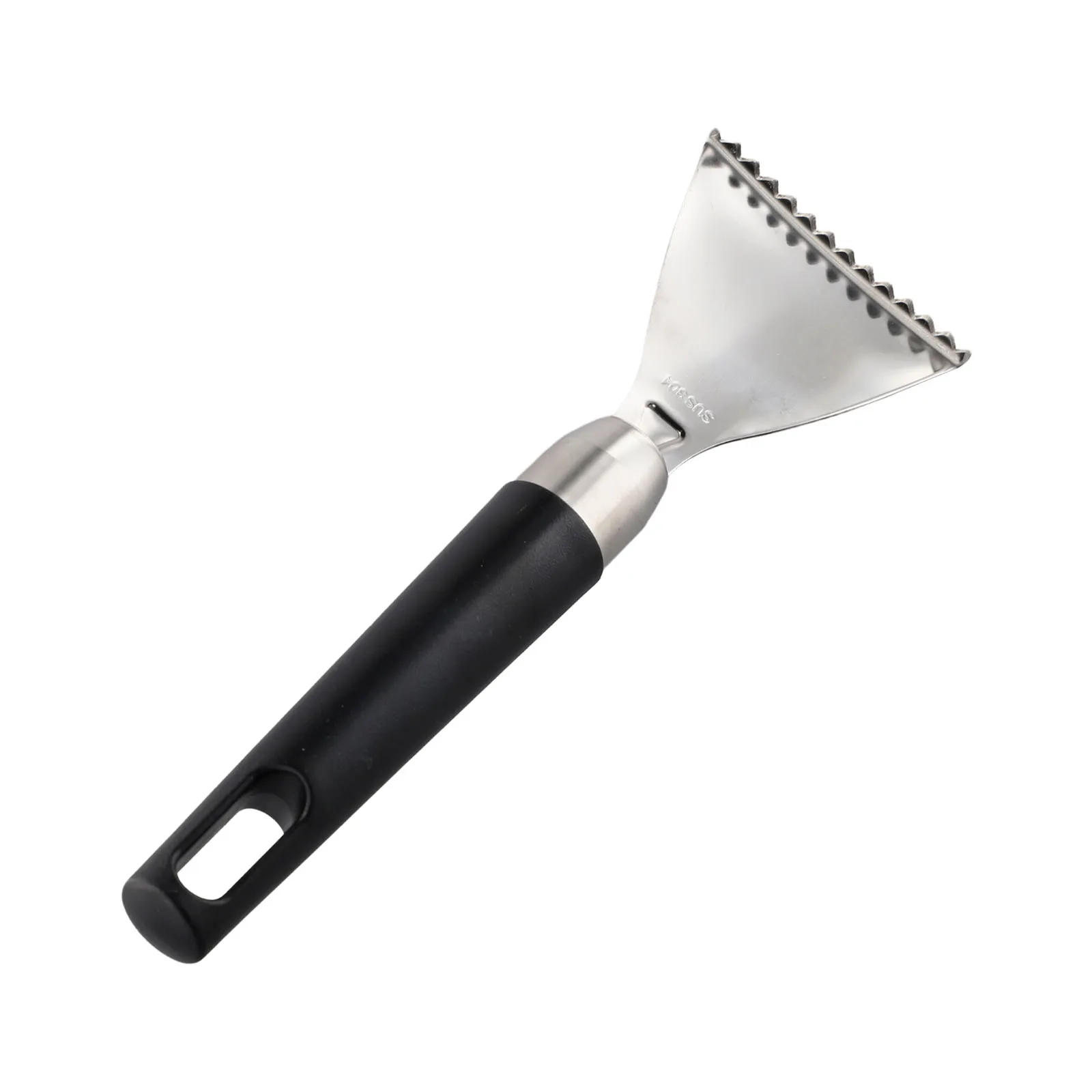 Fish Scale Scraper Fish Scale Remover Home Cooking Ergonomic Handle Rust-Resistant 304 Stainless Steel Compact Size