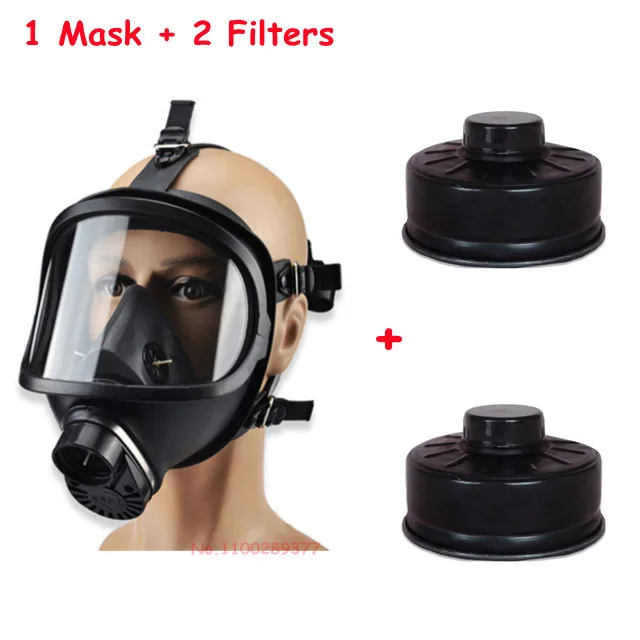 MF14/87 type gas mask full face mask chemical respirator filter self-absorption stimulation mask nuclear pollution protection 1mask 2 Filter