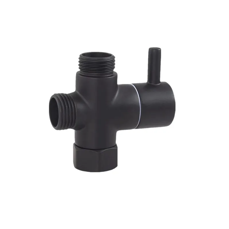 G1/2 Divisore Di Acqua Nero Adattatore Per Valvola Rubinetto Doccia A Tre Vie A Tre Vie A Tre Vie Interruttore Acqua Fredda Calda