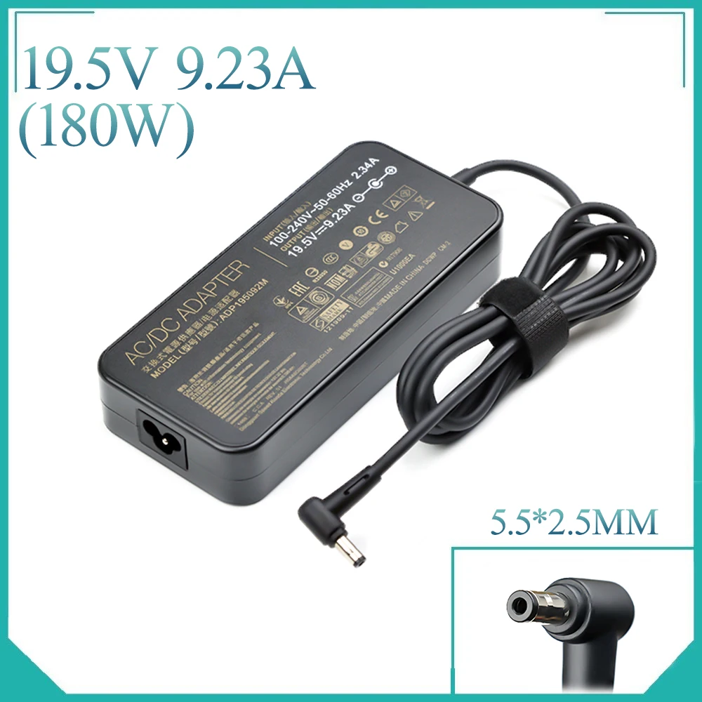 

180W 19.5V 9.23A 5.5*2.5MM Laptop Adapter for Asus ROG G75 G75VW GL502VTGL502V G75VX GL502 G750JMN Gaming Charger Power Supply