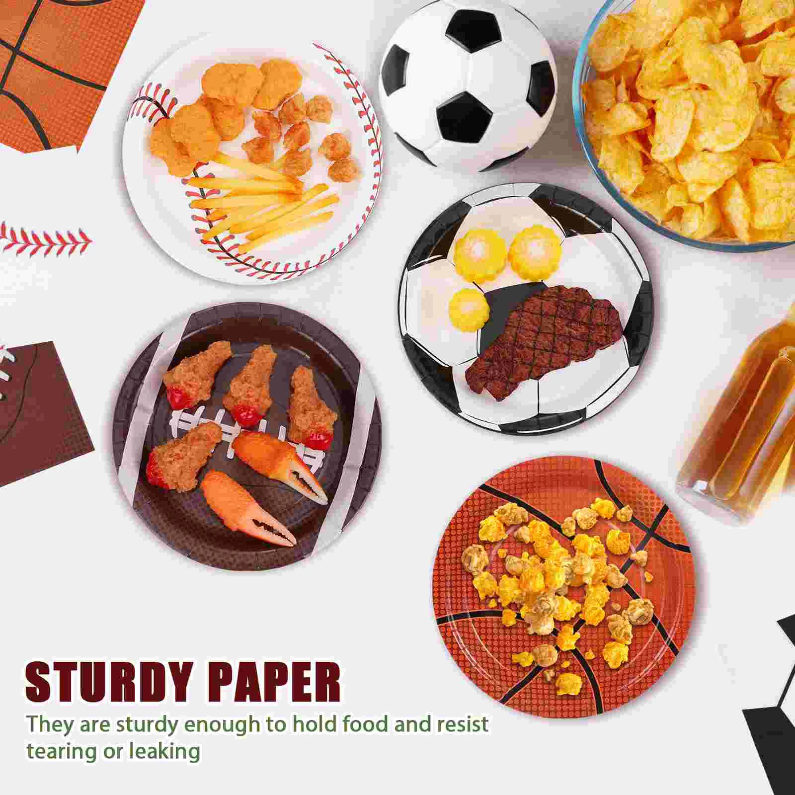 Party Suit Basketball Theme Decorations Sports Supplies Football Golf Paper Plates