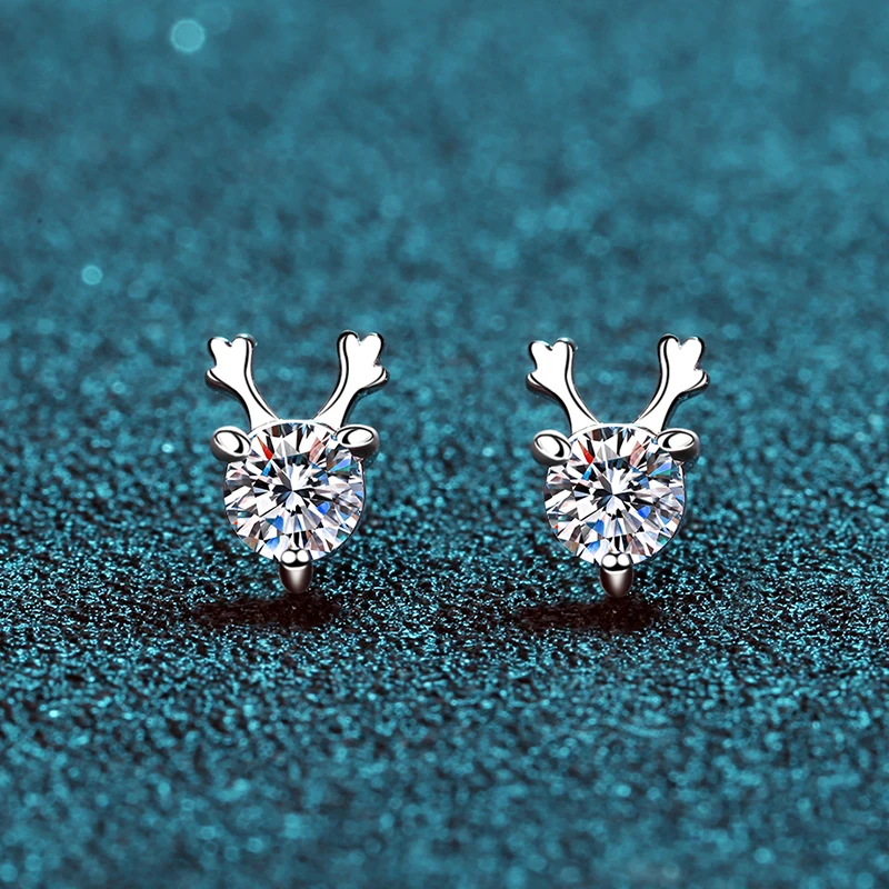 

Classic S925 Sterling Silver Moissanite Earrings D Color Shining All the Way with You for Girls Exquisite Jewelry Gifts
