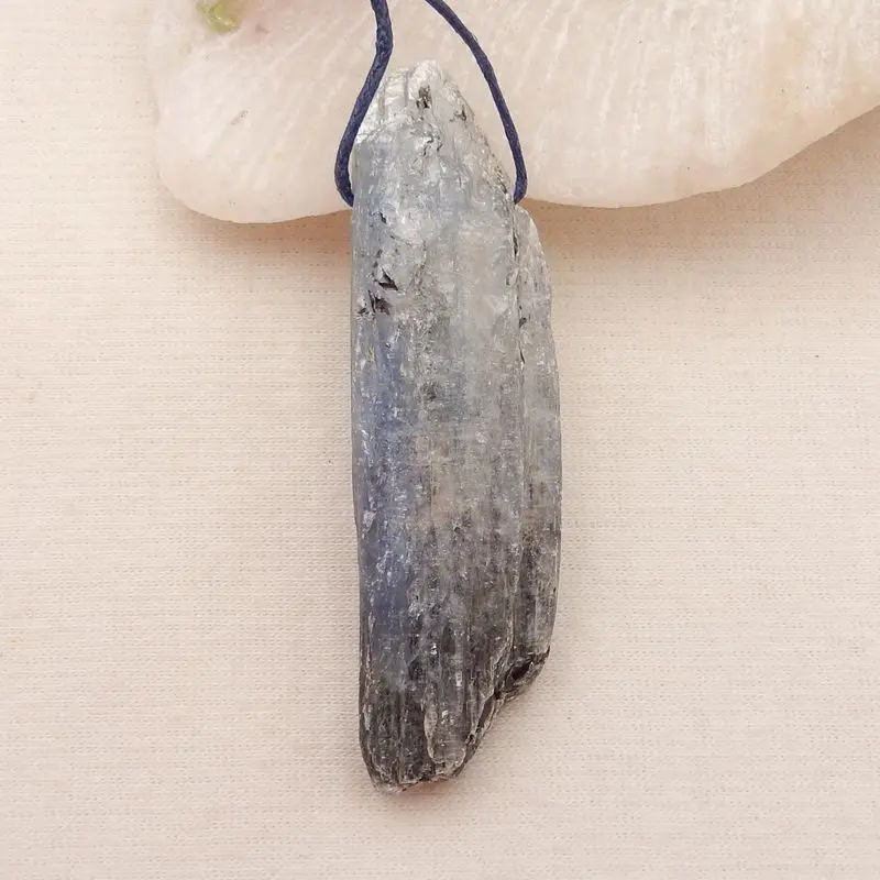 Natural Stone Blue Kyanite Pendant Bead 64x18x8mm 23g Fashion Jewelry Necklace Accessories