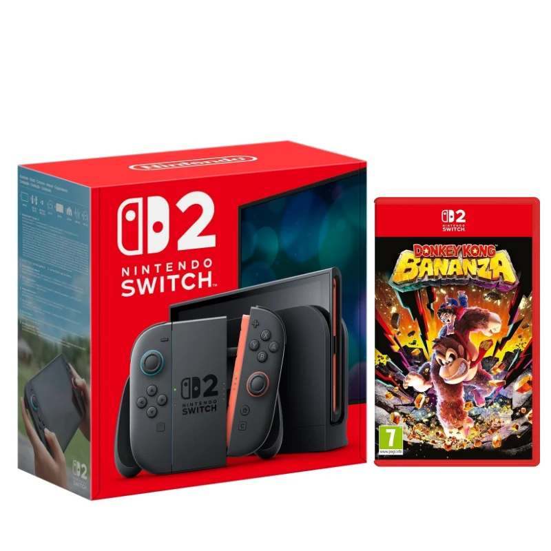 Nintendo Switch 2 (Versión Europea | Garantía Local) + DONKEY KONG BANANZA 【EU Version | Nintendo Switch 2 Edition】 – Consola + Juego Original