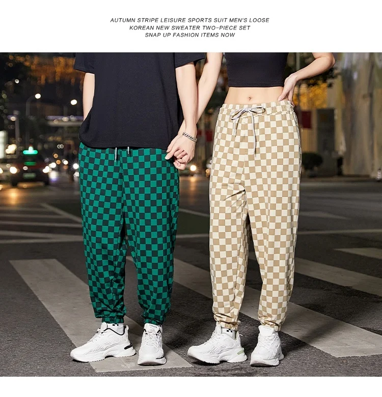 Zongke Plaid Streetwear Joggers Men Pants Harem Chinese Size 3XL Ankle-Length Sweatpants Men Trousers Fashion 2022 New Arrivals harem jeans