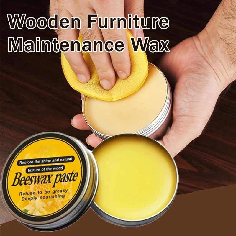 Furniture Beeswax Polisher Wooden Furniture Polishing Beeswax Natural Wood Conditioner Multipurpose Beeswax for Wooden Tools Cutting Board Wax