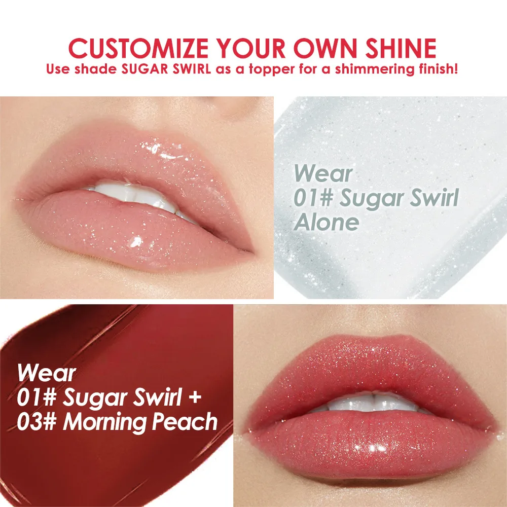 Hydraterende spiegelglans lipgloss en blush voor wangen set_voghion.com