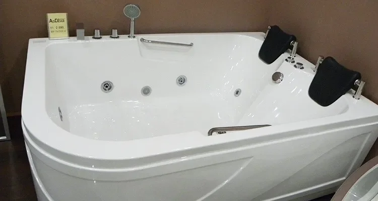 Smart Soaking Tub 2 Person ABS Corner Freestanding Massage Bathtubs with Jet