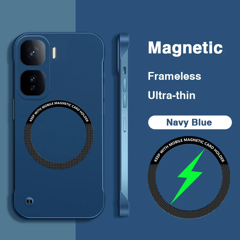 Ultra-Thin Magnetic Frameless Phone Case - Skin-Friendly & Fingerprint-Resistant Back Cover