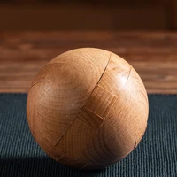 Wooden Kongming Lock,Round Ball Shaped 3D Puzzle,Brain Teasers Intelligence Toy,Sphere Puzzles for Adults And Kids 2
