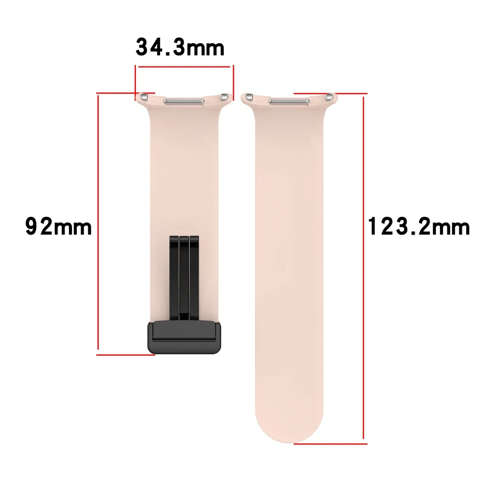 Magnetic Folding Buckle Sport Silicone Watch Strap Bracelet