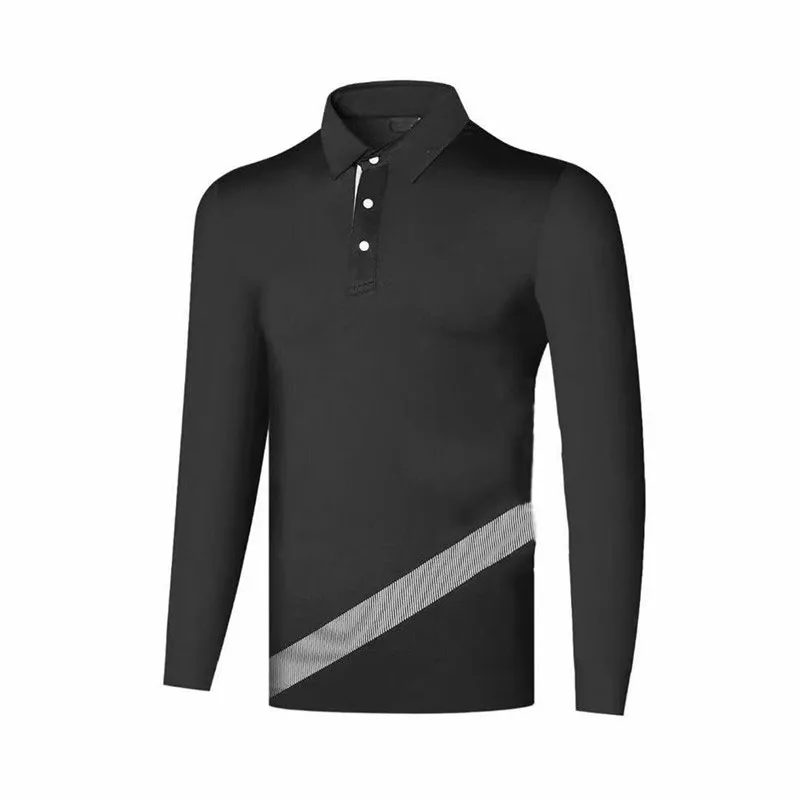Golf Apparel JL Men's Sports and Leisure Outdoor Breathable Quick-Drying Anti-Shrink T-Shirt Polo Top High Quality Long Sleeves