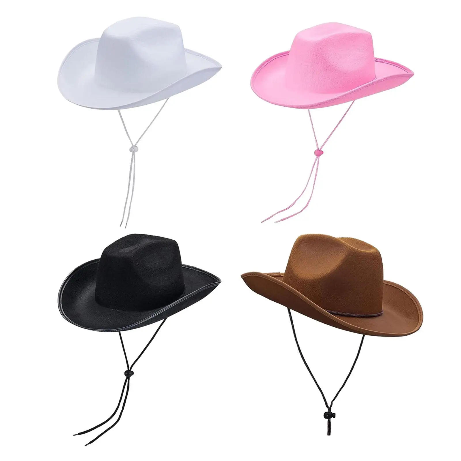 Cowboy Cowgirl Hat Sunhat Trendy Versatile Jazz Hat Sun Protection for Camping Cosplay Fishing Beach Party Supplies