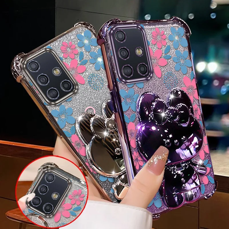 Vibrant Floral Phone Case Set with Lanyard & Stand - 3-Piece Bundle