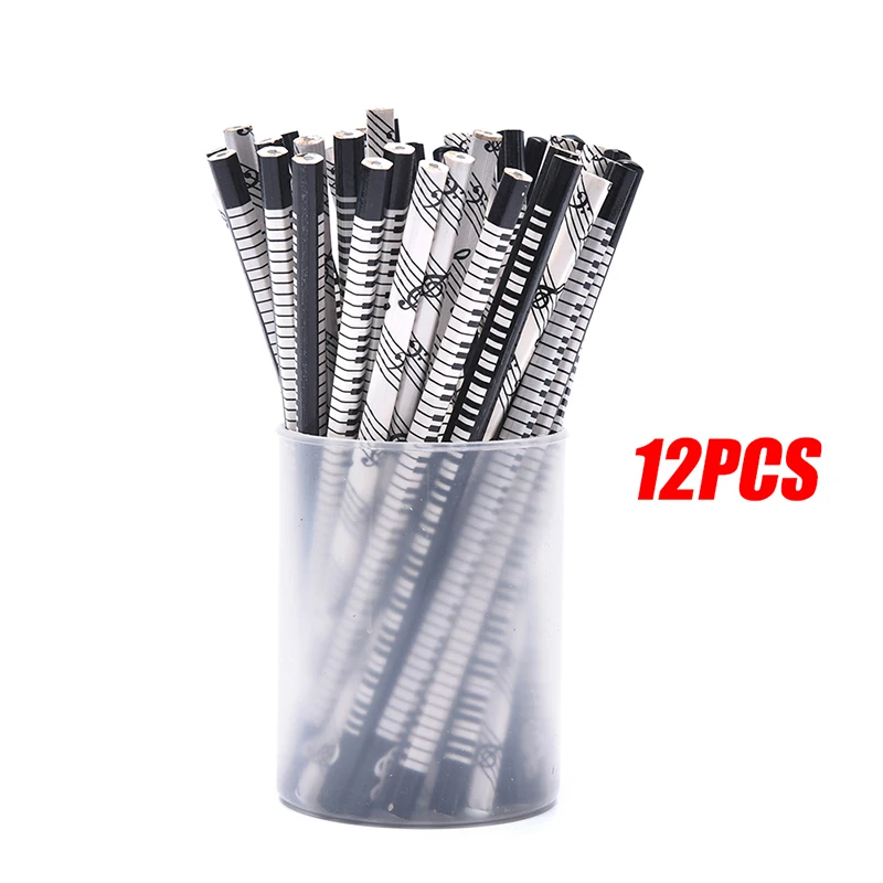 

12pcs Musical Note Pencil Pencil Music Stationery Piano School Student 17.5Cm