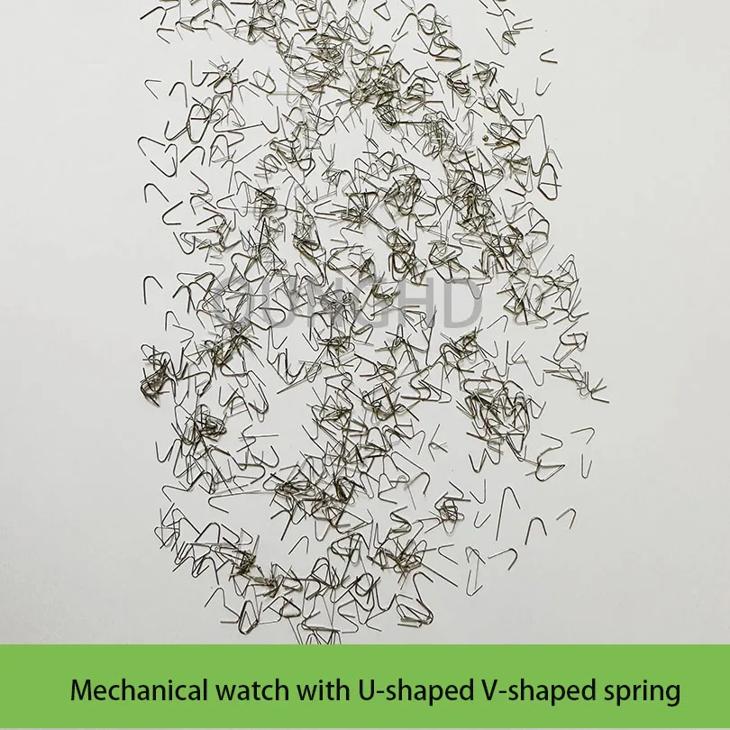 Mechanical watch mixed U-shaped V-shaped spring various sizes a bag of 100 watch movement accessories