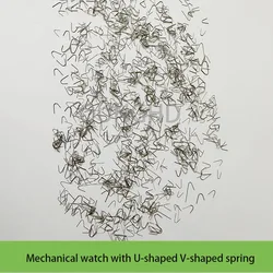 Mechanical watch mixed U-shaped V-shaped spring various sizes a bag of 100 watch movement accessories