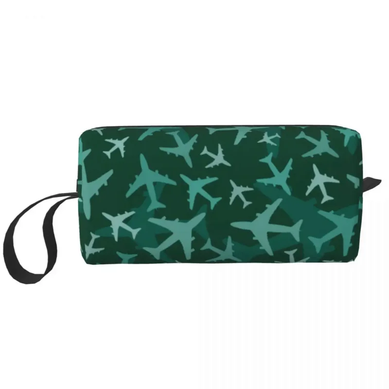 

Airplane Camouflage Cosmetic Bag Capacity Fighter Pilot Aviation Airplane Makeup Case Beauty Storage Toiletry Bags Dopp Kit Box