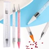 1pcs Crystal Double Head Point Drill Pen Gem Rhinestone Picker Wax Pencil 2Ways Use Sticking Picking Dotting Jewelry Tools 1