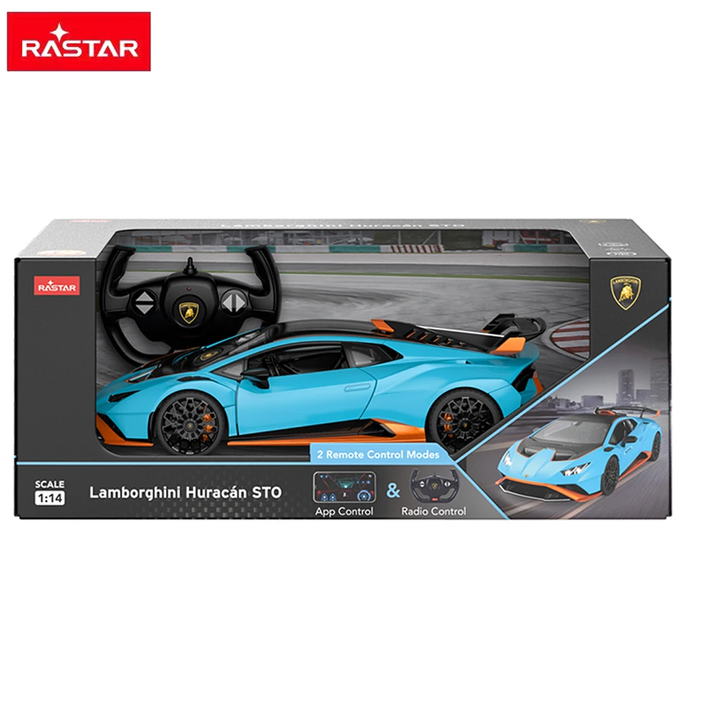 RASTAR 1:14 Lamborghini Huracan STO RC Car USB Battery APP Remote Control Car Model Toy Gift Collection For Children Adults 6