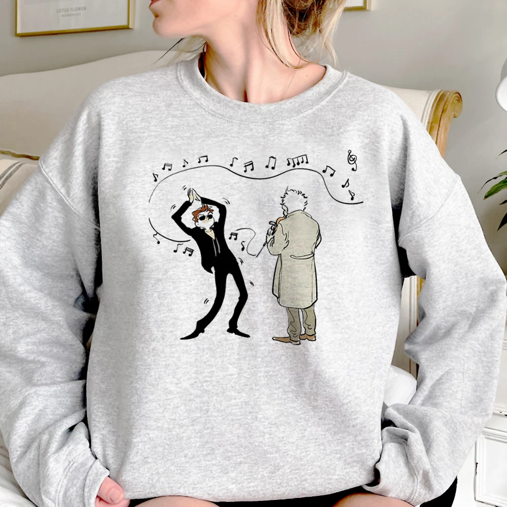 

Good Omens hoodies women Kawaii japanese y2k aesthetic anime tracksuit female Korean style clothing