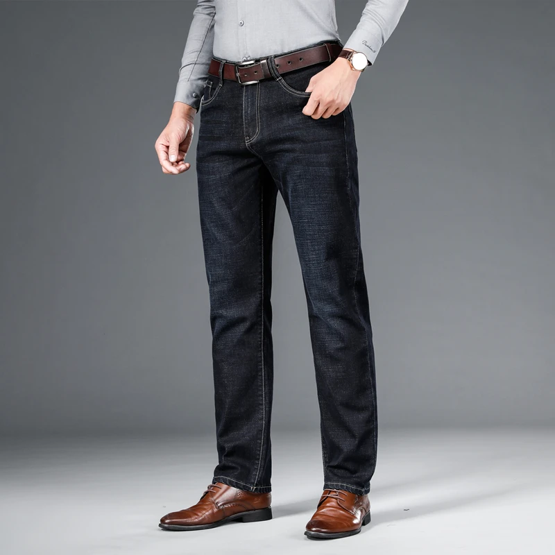 Men Jeans Mens Jeans Business Jeans Jeans Trousers Denim Trousers Classic Style Badge Youth Men's