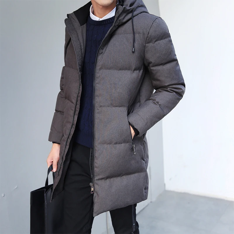 90% White duck down hooded men down jacket men's winter thick warm jacket overcoat parka men windbreaker coats