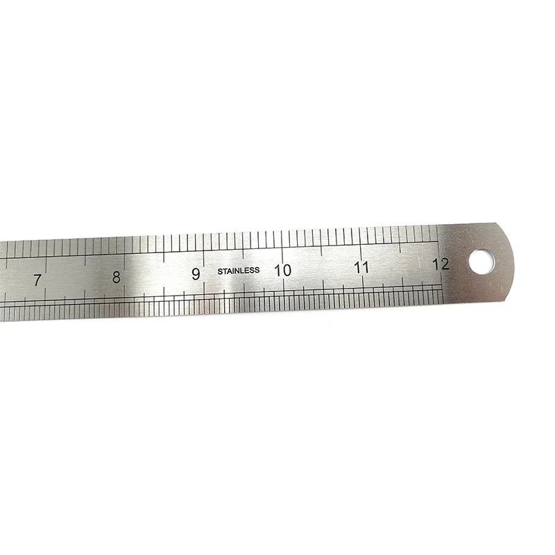 2Pcs Stainless Steel Ruler Metal Ruler 15cm/30cm for Engineering School  Office Drawing 