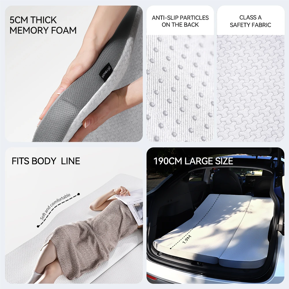 YZ Camping Mattress car sleeping mattress camping mattress For Tesla Model Y Juniper-Memory Sponge Mattress Car Travel Bed Portable In Car Outdoor Camping