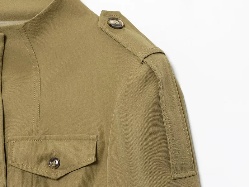 MUJER Büro-Halbsaison-Jacken für Damen, Oberbekleidung, Knopf-Damenjacke, neu in Mänteln und Jacken, Herbst-Wintermantel für Damen – Detail 5