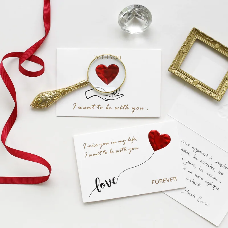 Cards Valentines Day Gift Love Postcard Wedding Invitation Greeting Cards Anniversary Valentines Day Gift Card with Envelopes