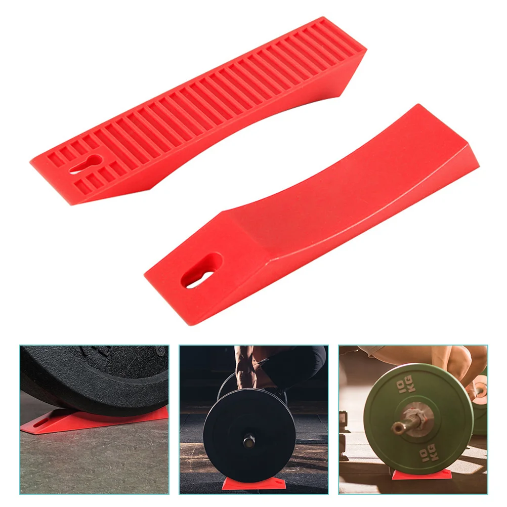 2 Pcs Deadlift Platform Black Barbell Pad Deadlift Platform Weight Lifting Barbells Fitness Room Supplies Gym Equipment