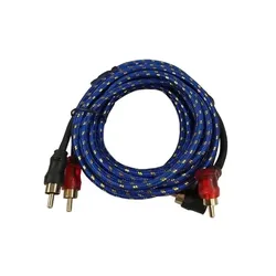 Premium Pure Copper Audio Cable for Subwoofer and Amplifier Systems - 2 RCA to 2 RCA (Available in 1/2/3/5m Lengths) (3 meters)