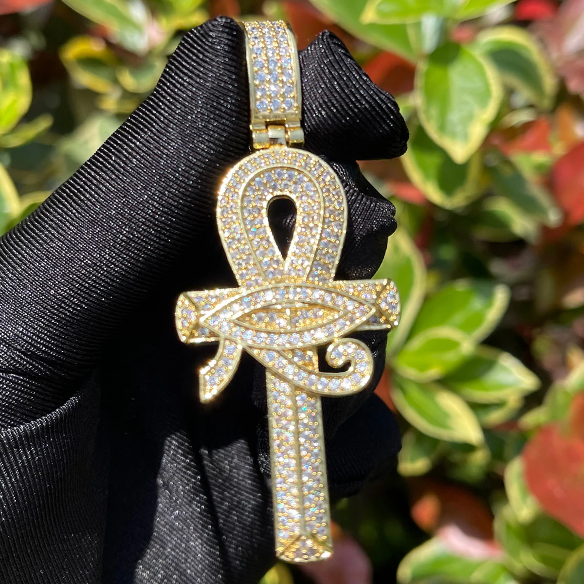 Eye Of Horus | 24k Gold 925 Silver VVS Diamond CZ Ankh Cross