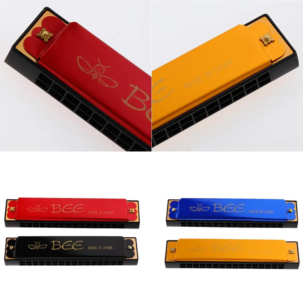 16 Holes Key of C Tremolo Harmonica Mouth Organ Colorful for Children Early Education Toy