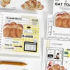 30 Pcs Cartoon Sticky Notes Kawaii bread toast coffee Memo Pads Sticker Student Gifts Stationery School Office Supplies 4