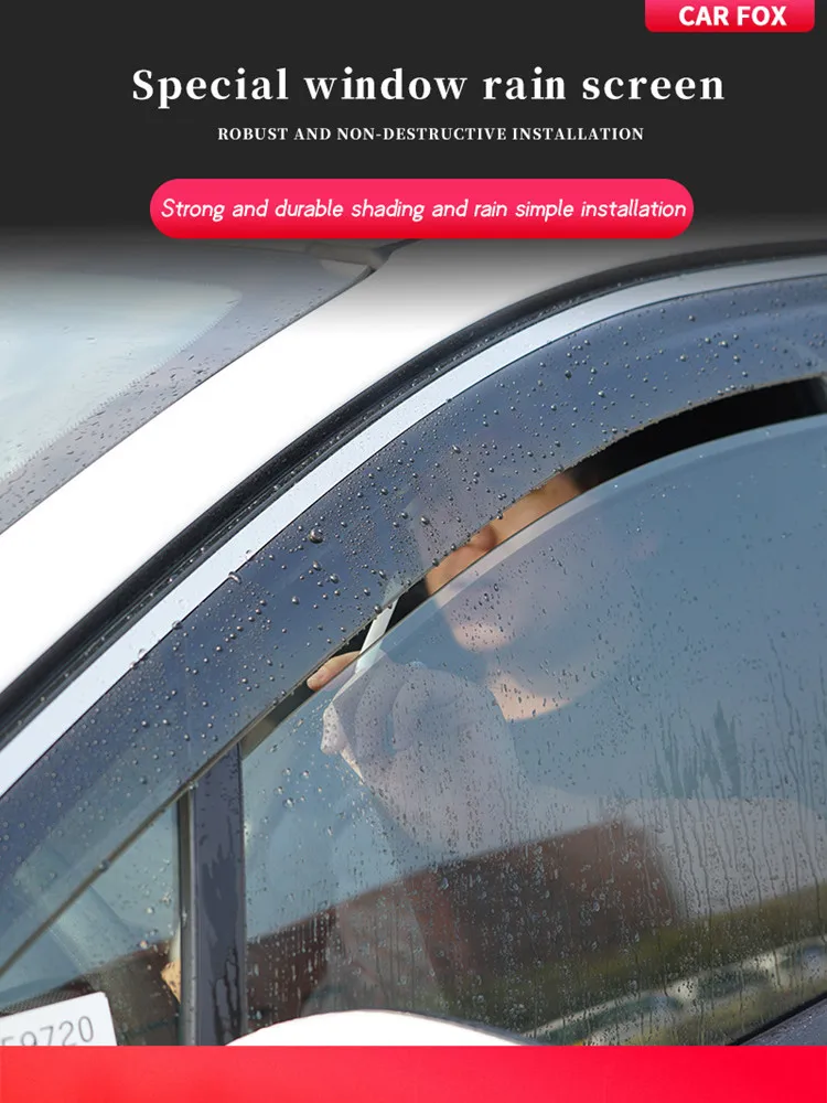 Eather Guard Door Visor Vent Shades Door Visor Vent Shades for Mitsubishi XPANDER-DOOR VISOR Window Accessories