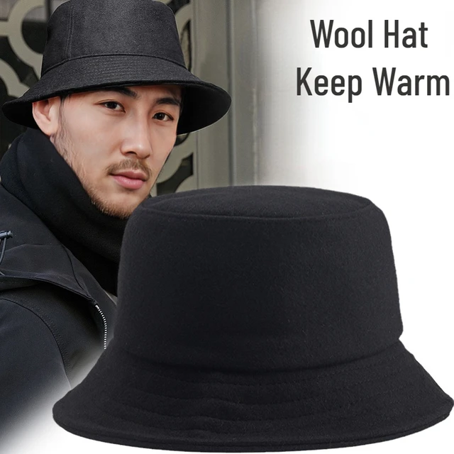 Winter Bucket Hat Wool, Big Winter Hats Women