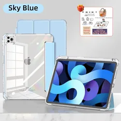 Enhanced iPad Case with Pencil Holder and Versatile Stand for iPad Pro 11-inch M4 (Sky blue)