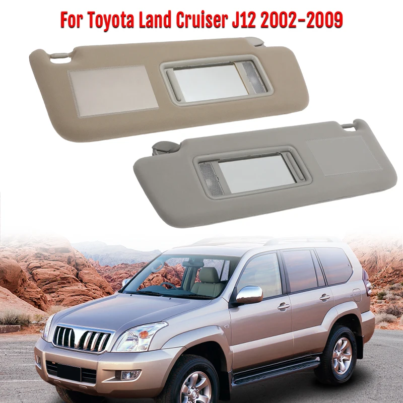 For Toyota Land Cruiser J12 2002 2003-2009 Prado LC120 2003-2009 Sun Visor Driver Passenger Side Sunvisor With LED Lamp 74310-6A