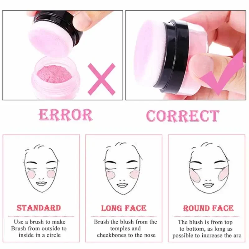 Soft Face Blusher Powder Cheek Nourishing Brightening Complexion Blush Palette Long-lasting Oil-control Facial Beauty Makeup powder blusher blush powder blush plate facial blusher